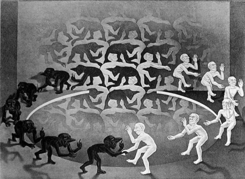 "Συνάντηση", χαρακτικό του Μ.Κ. Έσερ